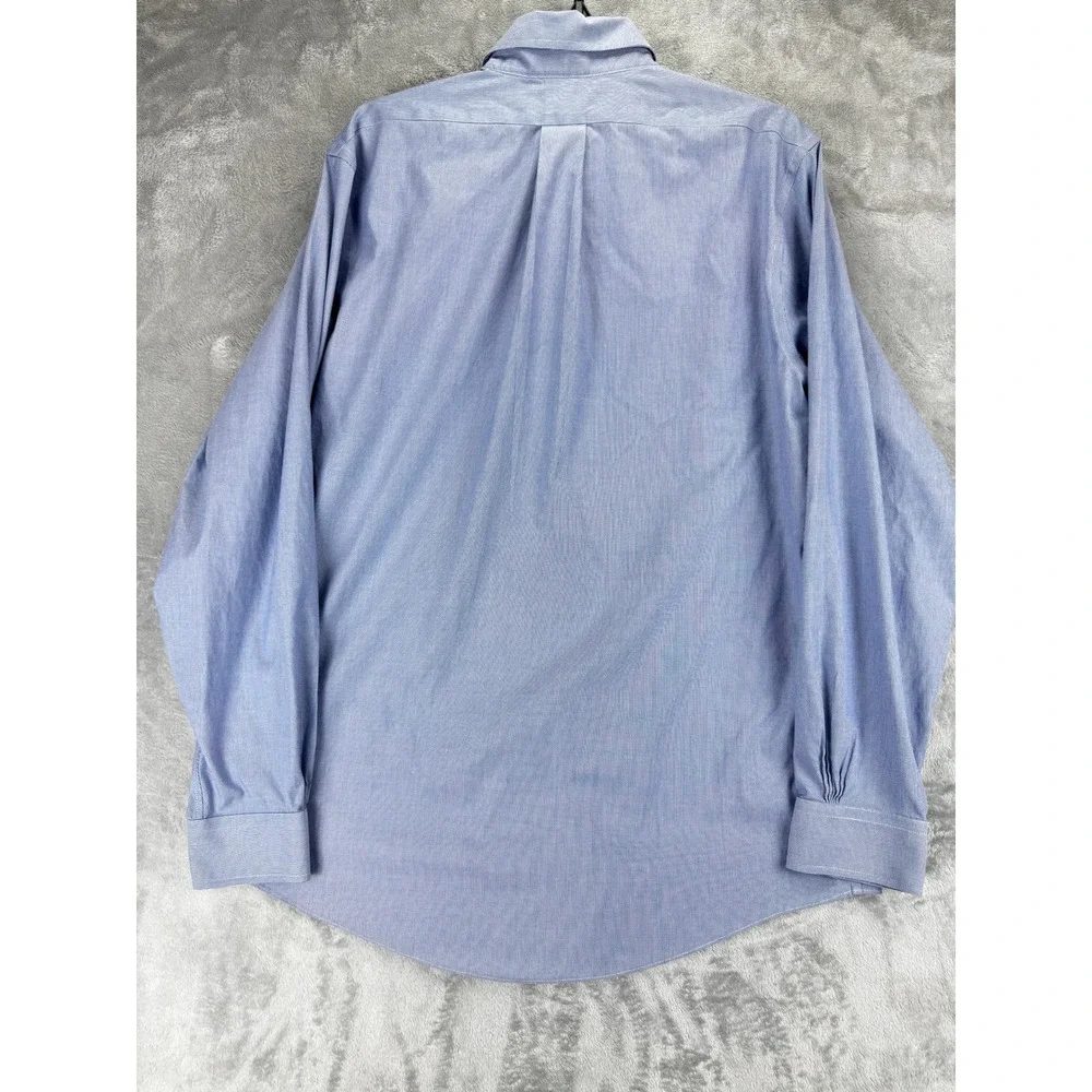 Brooks Brothers Mens 16-35 Blue Regent Fit  Supima Cotton Button Down Shirt
